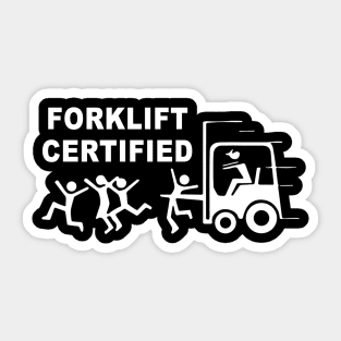 Funny Forklift Operator Forklift Certified Retro Sticker